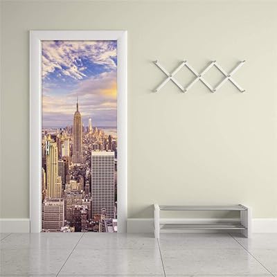 YYZBJAOZ PVC Porte Sticker 3D Sticker 3D City Building Wallpaper Dining Room Dining Room Decoration Decoration Model Mural 3d Wall Mural.. Nigeria’s trusted store online — DIAYTAR Nigeria never disappoints.