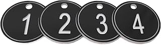 ABS plastic keys labels with ring, engraved figures and identification keychain, numbered keychain 35 mm, 50 pieces, black.. Reliable delivery, all over Nigeria — that’s DIAYTAR Nigeria promise.