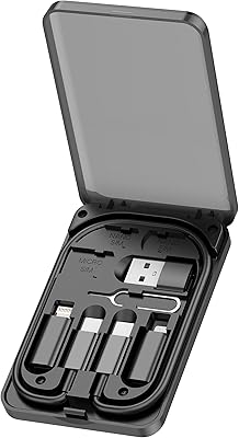 Multifunctional travel box Green Lion 6 in 1, cable organizer, SIM ejection spit box, location for micro SD and nano SIM - Black card.. Shop with purpose at DIAYTAR NIGERIA and receive your purchases at unbeatable prices within the week.