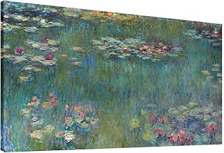 Large wall canvas of water lilies by the famous Claude Monet - Classic canvas for wall decoration with house and office setting - 28 "x 60".. Experience the power of choice with DIAYTAR NIGERIA's extensive catalog and reliable delivery service.