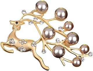 Earrings with the last modern design decorated with crystals and a gold plated spindle for women (gold) (yb_brooch_133).. Spend less, get more — that’s the DIAYTAR Nigeria promise.