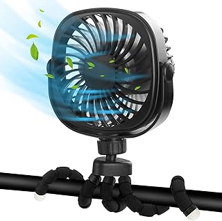 Mini zerter portable fan, baby stroller fan, car seat fan, desktop, flexible tripod support for stroller, bike, car cradle with USB cable (black).. Shop with purpose and save with DIAYTAR NIGERIA's extensive platform and nationwide delivery service.