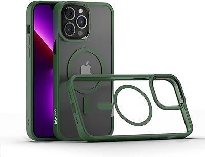 Moxedo transparent magnetic magnetic protection shell in hard PC with powerful magnet integrated compatible with Magsafe designed for iphone 12 pro max 6.7 inch (green).. DIAYTAR NIGERIA: Redefining e-commerce with affordable prices and reliable nationwide shipping.