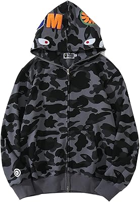Fully zipped hooded sweatshirt Big Shark for adolescents and adult men.. Shop across categories at DIAYTAR NIGERIA with the confidence of prompt and budget-friendly delivery.