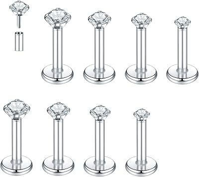 Wireless lipsticks Labret Monroe in 16g stainless steel, for lips, nose, tragus, cartilage, ear, Medusa drilling jewelry.. Why waste time in traffic when you can shop online at DIAYTAR Nigeria? Enjoy convenience, unbeatable prices, and prompt delivery anywhere in Nigeria.
