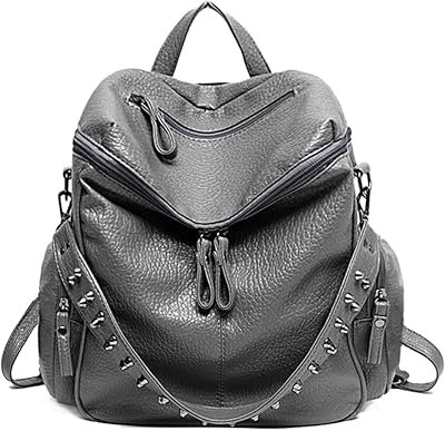 Uto backpack for women in leather PU washed with 3 -way with studded rivets, female shoulder bag.. Discover why DIAYTAR NIGERIA is the smart shopper's choice for affordable products delivered nationwide.
