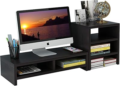2 -layer monitor support for flat screen TV, computer, laptop, xbox, desktop and school printer, 50 x 20 x 13.2 cm with 3 -layer organizer.. DIAYTAR NIGERIA: Bringing quality products to every Nigerian home at prices everyone can afford.