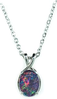 True opal necklace - 9 x 7 mm Natural Australian Opal Collar True In Sterling Sterling Gold For Women, Natural Opal In Sterling Silver, Trio of Oples.. DIAYTAR NIGERIA brings the joy of affordable shopping to your fingertips with delivery in less than 8 days.