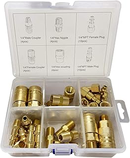 Set of traffic jams and connectors for 1/4 "air hose, 36 accessory pieces for quick connection air compressor with storage bag.. Everything you need is on DIAYTAR Nigeria — just a click away.