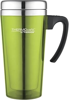 Stainless steel Thermo Cap with plastic cover, 400 ml - Lemon green.. DIAYTAR NIGERIA makes online shopping accessible to all with budget-friendly prices and reliable delivery.
