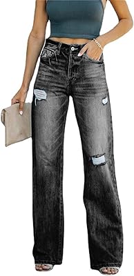 Large width -upwind jeans on a wide leg denim for women, wide leg pants.. DIAYTAR NIGERIA: Redefining e-commerce with affordable prices and reliable nationwide shipping.