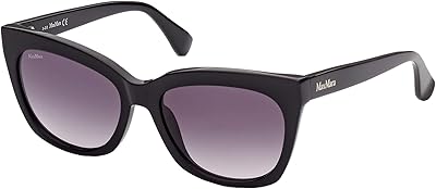 Plastic square sunglasses for women, size 55 mm, shiny black/dark gray gray, shiny black.. One platform, endless products — welcome to DIAYTAR Nigeria.