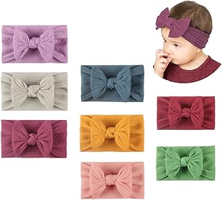 Beauty 8 pieces for baby bands in nylon with knots for newborns, little girls, hand-made hair accessories (8 style 1).. DIAYTAR NIGERIA combines extensive product options with budget-friendly prices, delivered in 5-8 days.