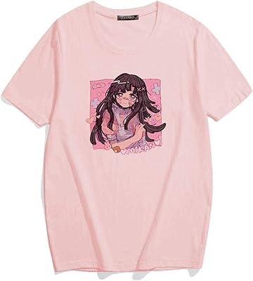 Mikan Tsumiki Cartoon Anime Kawaii Douces Girls Japan Streetwear Harajuku Hauts relaxed Ulzzang Vintage E-Girl summer T-shirt.. DIAYTAR NIGERIA: Putting quality products within reach of every Nigerian through our affordable marketplace.