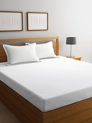 Cotton Home CH-845 DRAP and Pillow set with elastic edges, super soft cotton, Super King size, white, 3 pieces.. Experience retail therapy without the financial stress at DIAYTAR NIGERIA's affordable e-commerce platform.