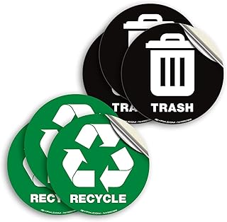 Elecdon recycling sticker for trash cans - Perfect trash tags - 5 sticker of 5.. Experience the convenience of online shopping with DIAYTAR NIGERIA's reliable 5-8 day delivery service.