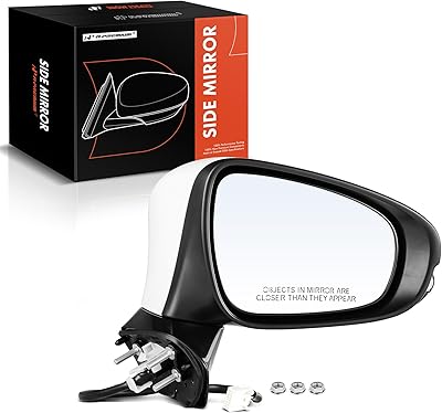 A-Premium replacement mirror for Lexus ES350 2013-2018 ES300H, white color with electric glass, adjustable signaling fire, passenger side (right).. DIAYTAR NIGERIA transforms online retail with our affordable platform and dependable shipping service.