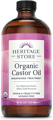 Heritage Store Biological Ricin Oil Palma Christi | Hair and eyebrow growth | Skin hydrating | Cold pressed, hexane and perfume without | 16 oz.. Discover the joy of choice with DIAYTAR NIGERIA's extensive selection and budget-friendly shipping.