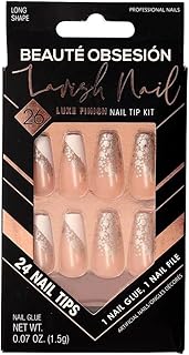 Ballet ballerina nail set B.O. with pink glitter, glue included, 24 pieces, nails to be pressed for women and girls (KS19).. Your ideal shopping companion, DIAYTAR NIGERIA offers unmatched variety with delivery within a week.