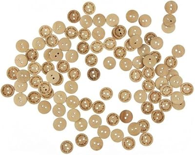 💕💕100 pieces of hand -made love wooden seam pimples, 2 holes, for scrapbooking, DIY.. DIAYTAR NIGERIA: Making quality products accessible to all Nigerians at affordable prices.