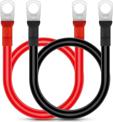 Car battery battery cables, 12V automatic battery charging cables, car battery wire with M8 tips, flexible copper wire for truck, 50 cm 4awg 2 rooms.. Shop without limits at DIAYTAR NIGERIA and receive your purchases at budget prices within the week.