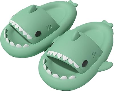 Unisex Shark slides pillow with thick soles, open, light, comfortable, non -slip sandals, fashionable shower beach slippers.. DIAYTAR NIGERIA: Your one-stop e-commerce destination with affordable prices and nationwide delivery in 5-8 days.