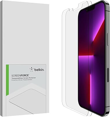 Set of 2 Belkin screen protectors in tempered glass for iPhone 13 pro max, easy application without bubbles with guide stickers included.. DIAYTAR NIGERIA stands as your affordable shopping ally with nationwide delivery in just 5-8 days.