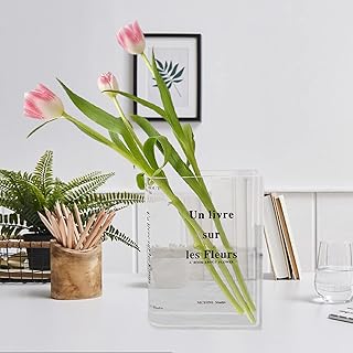 Aesthetic flower room decoration book vase, acrylic decorative vase with artistic and cultural flavor, unique touch for the house/bedroom/office, book on the flowers.. Shop across categories at DIAYTAR NIGERIA with the confidence of affordable prices and delivery within 8 days.