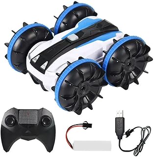 Margoun 2.4 Ghz Waterproof RC car amphibious car RC car 4x4 monster truck all terrain beach pool toy (blue).. DIAYTAR NIGERIA: Where shopping is easy, prices are low, and delivery is just days away.