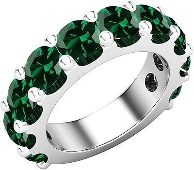 Wedding Wedding Ring with 5 mm round precious stones for women, 14 carat white gold.. Nigeria's e-commerce leader delivers unmatched variety and value to your doorstep in just 5-8 days.