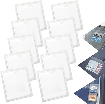 Parking permit support, knobs and notebooks compatible with cars, trucks, caravans and windshields (105 x 105 mm) Package of 10.. DIAYTAR NIGERIA connects desire with fulfillment through our affordable e-commerce platform.
