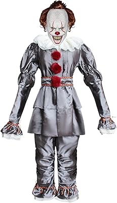 Scary clown costume for children, disguise with frightening mask, full set for disguised evening.. From daily needs to rare finds, DIAYTAR Nigeria brings it to your door.