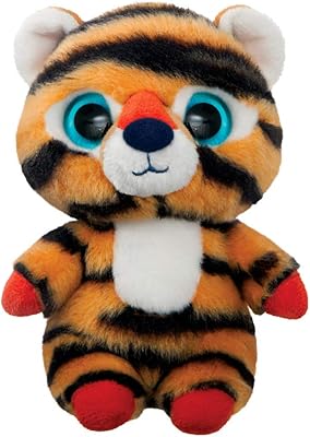Yoho Aurora plush, Han Siberia Tiger, 6 inches, 61281, orange and black stripes.. DIAYTAR NIGERIA: Bringing the marketplace to every Nigerian with affordable prices and quick delivery.