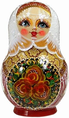 Gigogne dolls 5 pieces Russian matrio Matriochka Wooden Hand Polls Toy Hand made Christmas gift for children Matriochka (Color: White mixed).. Shop without boundaries at DIAYTAR NIGERIA, offering extensive variety at prices you'll appreciate.