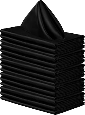 Castowave Silk Castowave Silk Table Table Table, 16 pieces, Table towels in soft and smooth fabric, black, size 17 x 17 inches for weddings, parties, banquets, restaurant decoration (black).. Save more, wait less — DIAYTAR Nigeria delivers faster than ever.