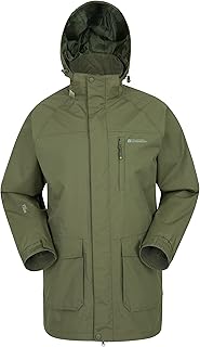 Waterproof jacket Long Mountain Warehouse Glacier II For Men - Lined waterproof coat, breathable jacket, removable hood, fast drying coat - Travel khaki.. DIAYTAR NIGERIA: Where shopping dreams become reality with budget-friendly prices and prompt delivery.
