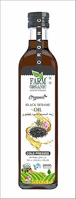 Organic farm | Organic black sesame oil | 500ml | vegan | gluten -free | GMO without GMOs.. DIAYTAR NIGERIA: Where every shopping need is fulfilled with affordable prices and nationwide shipping.