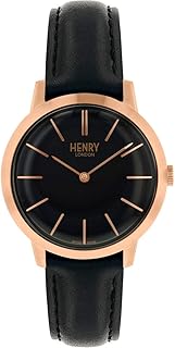 Analog quartz watch for women with leather bracelet HL34-S0218, black, black, bracelet.. Your one-click solution to affordable shopping, DIAYTAR NIGERIA delivers quality products nationwide.
