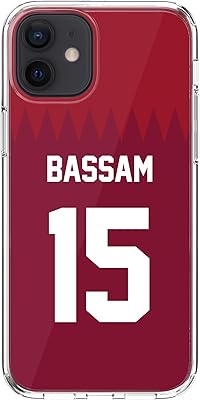 Elegant and classic transparent shell for Apple iPhone 11 in soft polyurethane gel resistant to heat, flexible, fine and transparent shell - Football team - Qatar, player name - Bassam.. DIAYTAR NIGERIA: Making online shopping accessible with affordable prices and nationwide delivery service.