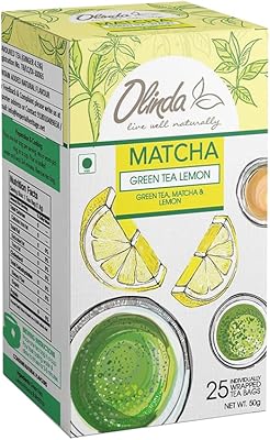 Matcha green tea Olinda with lemon, 50 g (25 tea sachets, 2 g per sachet).. Shop with intention at DIAYTAR NIGERIA, offering thousands of products at budget-friendly prices.