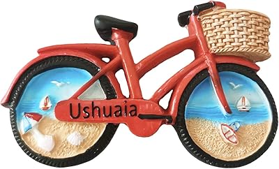Ushuaia Argentine 3D refrigerator magnet in the shape of a bicycle, souvenir gift, handmade for the decoration of the house and the kitchen.. Discover thousands of products on DIAYTAR Nigeria with delivery between 5 to 8 days across the country.