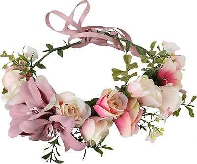 Bang of flowers for women, adjustable flower of flowers, Bohemian floral hair crown band with ribbon for wedding festival, festival, photo.. Say goodbye to limited options and long shipping times. DIAYTAR Nigeria delivers variety, quality, and affordability straight to your door.