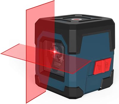 Laser level, 100-foot rockseed laser with self-leveling line and vertical and horizontal line, 360 degree rotary, transport bag, battery included (red).. Shop confidently with DIAYTAR NIGERIA's vast product range and budget-friendly nationwide shipping.