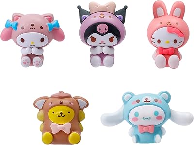Set of 5 cute cat figurines for cupcakes for decoration of party cake in the garden.. DIAYTAR NIGERIA combines affordability with convenience, delivering your purchases within 5-8 days.