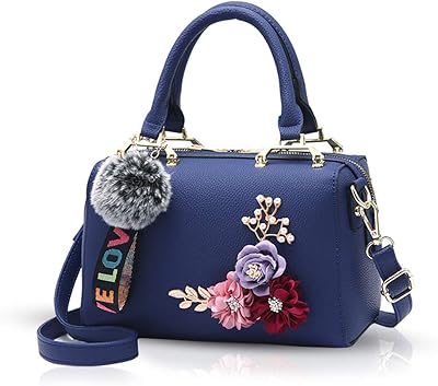 Nicole & Doris New Handbag Women Upper Handle Flower Bags Bags To shoulder with pompom collar strap barrel Bag Women Bags Bags.. Experience the ease of modern shopping with DIAYTAR NIGERIA's comprehensive platform and quick delivery.