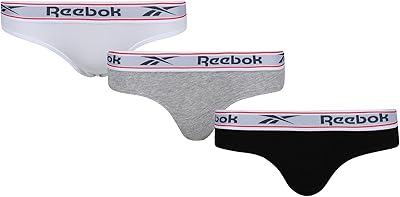 Reebok ariah sports pants for women, set of 3 low -waisted cotton training underwear - black/white/gray gray, set of 3.. DIAYTAR NIGERIA: Where shopping meets satisfaction with affordable prices and prompt delivery services.