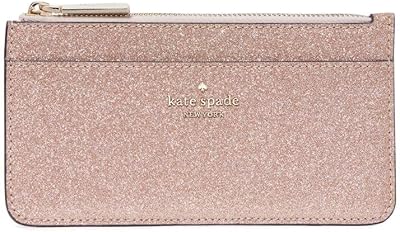 Sequet wallet portfolio kate spade with large fine carrot porte, rose gold, cartes