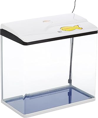 Mini aquarium karis with upper filter and white LED light by aqualife, 49.5 x 27 x 50 cm (50 liters) - matching black/white.. Why shop anywhere else? DIAYTAR Nigeria has it all, at prices you’ll love.