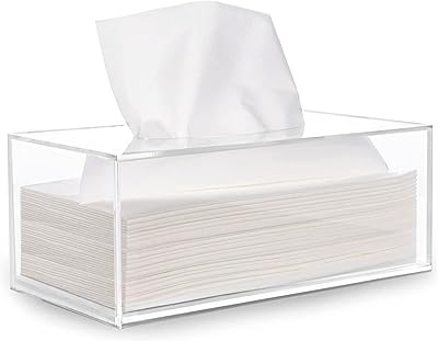 Hicare transparent transparent acrylic tickle box cover, decorative rectangular reef, transparent flutters, handkerchief distributor organizer for the house, hotel, office, bathroom.. DIAYTAR NIGERIA: Making online shopping accessible with affordable prices and nationwide delivery service.