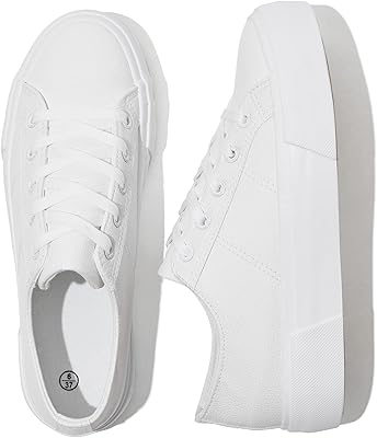 Sneakers in white PU leather PU leather for women, laces casual tennis shoes with laces.. Fast, easy, and affordable — that’s shopping the DIAYTAR Nigeria way.